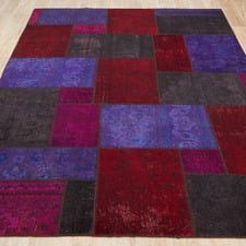 Valentine Patchwork Hand-Knotted Wool Persian Rug