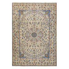 Ivory Hand-Knotted Wool Persian Rug