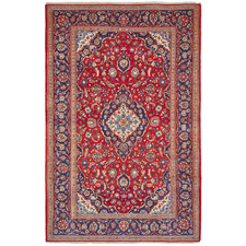 Kashan Hand-Knotted Wool Persian Rug