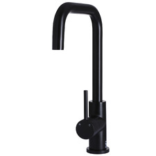 Round Kitchen Sink Mixer With Square Gooseneck