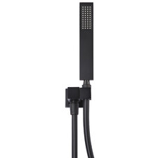 Matte Black Square Hand-held Shower on Bracket