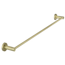 Round 600mm Single Brass Towel Rail