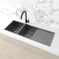 Lavello 1160mm Double Stainless Steel Kitchen Sink with Drainer