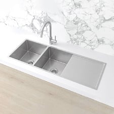 Lavello 1160mm Double Stainless Steel Kitchen Sink with Drainer