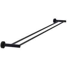 Round 900mm Double Brass Towel Rail