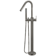 Floor Mounted Paddle Bath Mixer with Hand-Held Shower