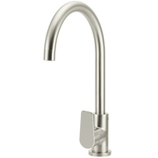 Round Gooseneck Sink Mixer With Paddle Lever