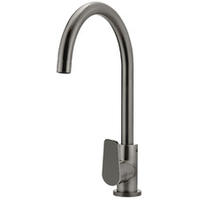Round Gooseneck Sink Mixer With Paddle Lever