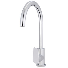 Round Gooseneck Sink Mixer With Paddle Lever