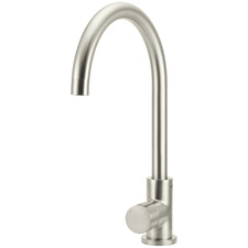 Round Gooseneck Brass Sink Mixer