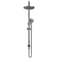 Round 200mm Twin Shower With 3 function Hand Shower & Square Gooseneck