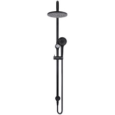 Round 200mm Twin Shower With 3 function Hand Shower & Square Gooseneck