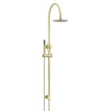Round Gooseneck 200mm Twin Shower With Single Function Hand Shower
