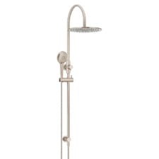 Round Gooseneck 300mm Twin Shower with 3 function Hand Shower