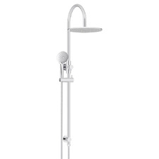 Round Gooseneck 300mm Twin Shower with 3 function Hand Shower