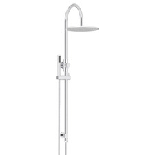 Round Gooseneck 300mm Twin Shower with single function hand shower