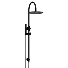 Round Gooseneck 300mm Twin Shower with single function hand shower