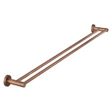Round 900mm Double Brass Towel Rail