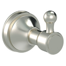 Harrington Brushed Nickel Brass Robe Hook