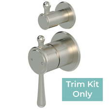 Harrington Brushed Nickel Shower Wall Mixer with Diverter Trim Kit Only