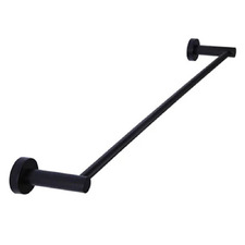 Round 300mm Matte Black Single Towel Rail