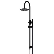 Round 200mm Gooseneck Twin Shower With Single Function Handshower