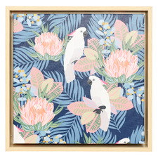 Botanica Blue Birds Framed Canvas Wall Art