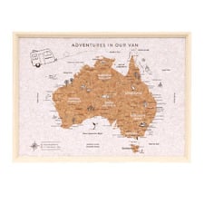 Caravan Australia Travel Map Pin Board