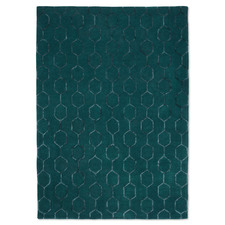 Teal Gio Hand-Tufted Wool-Blend Rug