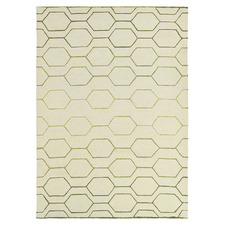 Cream Wedgwood Arris Designer Hand-Tufted Rug