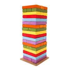 Jenjo 55 Piece Rainbow Blocks Set