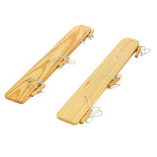 Natural Pine Wood Walking Skis (Set of 2)