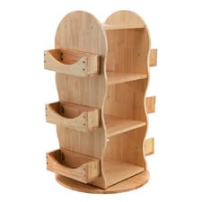 Jenjo Kids' Natural Rubberwood Bookshelf