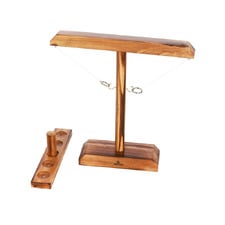 2 Piece Pine Wood Hook & Ring Toss Game Set