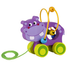 Kids' Beads Hippo Pull-Along Toy
