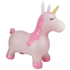 Kids' Snowflake The Unicorn Inflatable Bouncy Rider