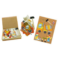 Kaper Kidz Construction Truck Tap a Shape Activity Board