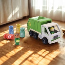 Kaper Kidz 7 Piece Recycling Garbage Truck Playset