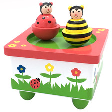 Kids' Bee & Ladybird Wooden Music Box