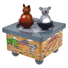Kids' Koala & Kangaroo Wooden Music Box