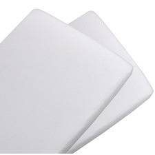 White Jersey Cotton Cradle Fitted Sheets (Set of 2)