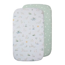 Living Textiles 2 Piece Goosey Goosey Organic Cotton Fitted Sheet Set