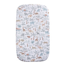 Living Textiles Wild Safari Organic Cotton Bassinet Fitted Sheet