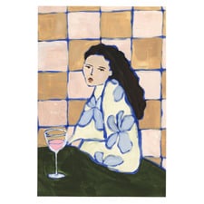 Blush Evening Muse I Canvas Wall Art