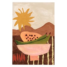 Clay Papaya Sunrise Canvas Wall Art