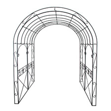 Rustic Brown Arch Metal Garden Gazebo