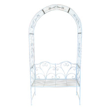 Steel Garden Bench with Arch