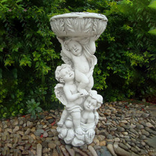 Angel Flower Pot Bird Feeder Statue