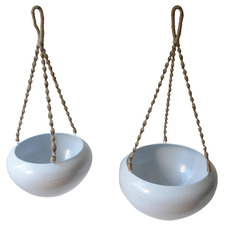 2 Piece Metal Hanging Planter Set