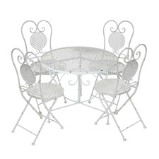 4 Seater Distressed Ellona Steel Outdoor Bistro Set